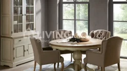 TIMELESS LIVING Vitrinekast crème met naturel top