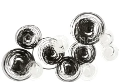 J-LINE Wanddecoratie 11 bloemen cirkels