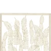 J-LINE Wanddecoratie kader planten bladeren metaal