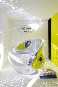 J-LINE Wanddecoratie lippen spiegel POP ART