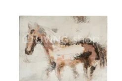 J-LINE Wandkader paard canvas Wanddecoratie