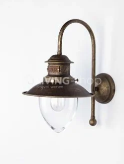 Verlichting online Wandlamp scheepslamp brons Maritieme buitenverlichting donkerbrons