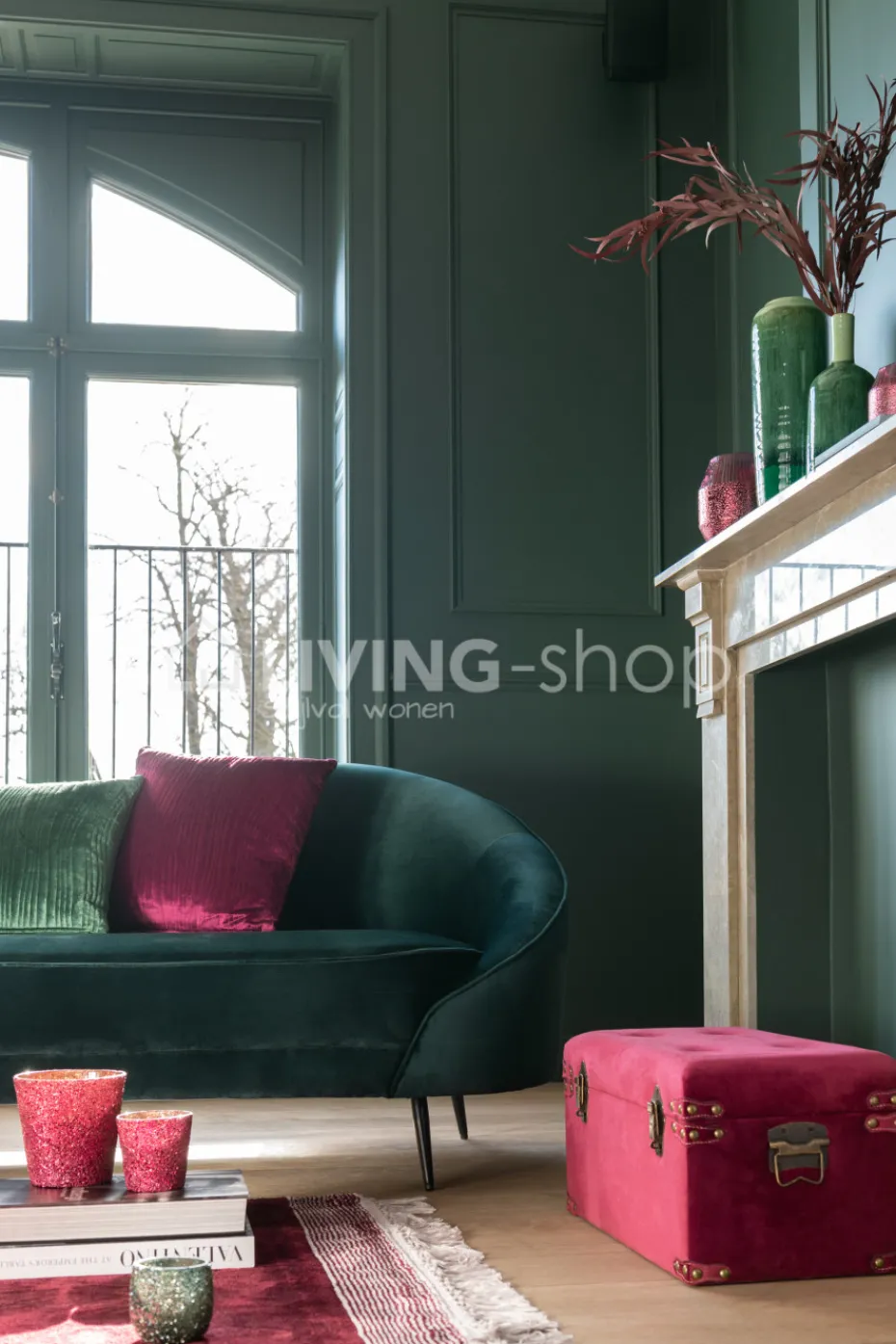 J-LINE Zetel Sofa Elisabeth Zitbank Groen