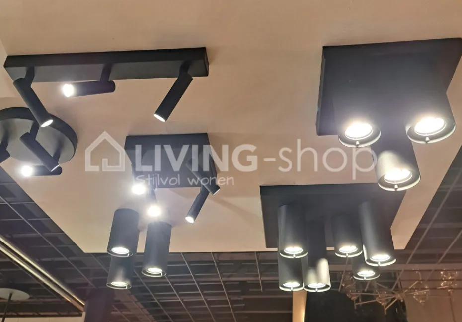 Verlichting online Zwarte spot opbouw plafondlamp Tube