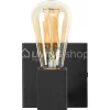 Verlichting online Zwarte wandlamp industrieel modern