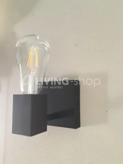Verlichting online Zwarte wandlamp industrieel modern